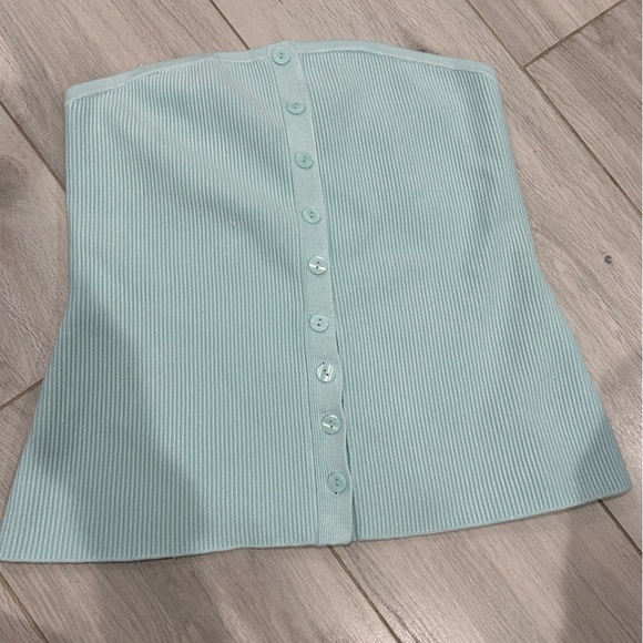 Abercrombie & Fitch Tops - Abercrombie & Fitch Ottoman Button-Front Tube Top